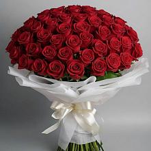 Букет 101 Красная роза Блэк Мэджик в Архангельском Ставропольского края