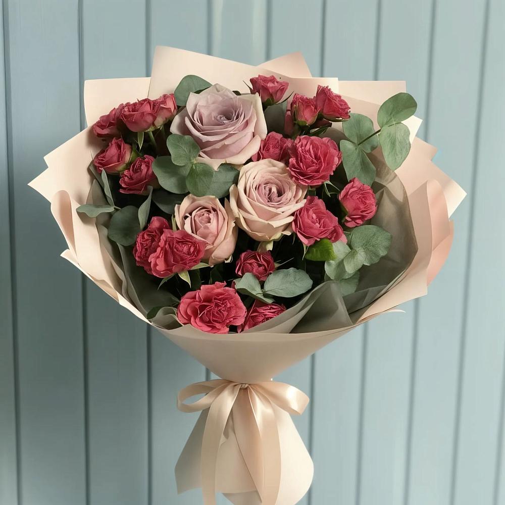 Букет цветов из: Гвоздики и Розы в Архангельском Ставропольского края