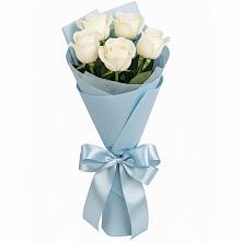 Букет 5 Белых роз Проуд в Архангельском Ставропольского края
