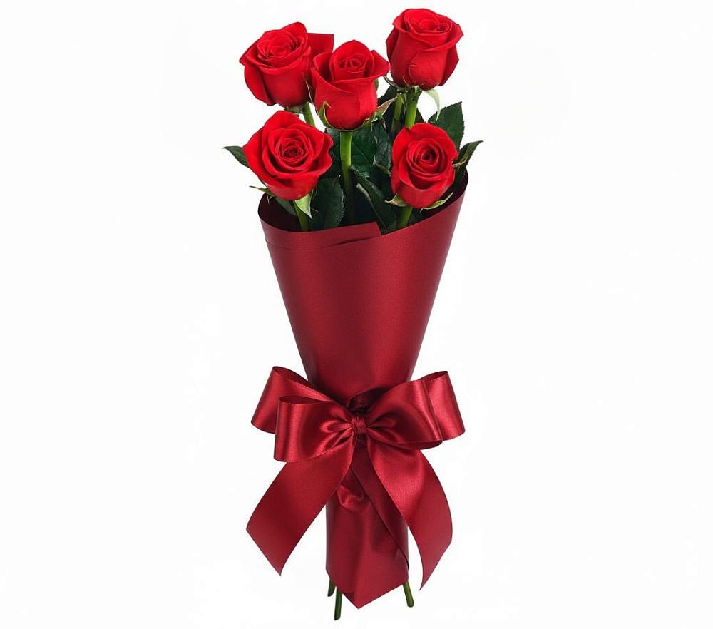Букет 5 Красных роз Эдлесс Лав в Архангельском Ставропольского края