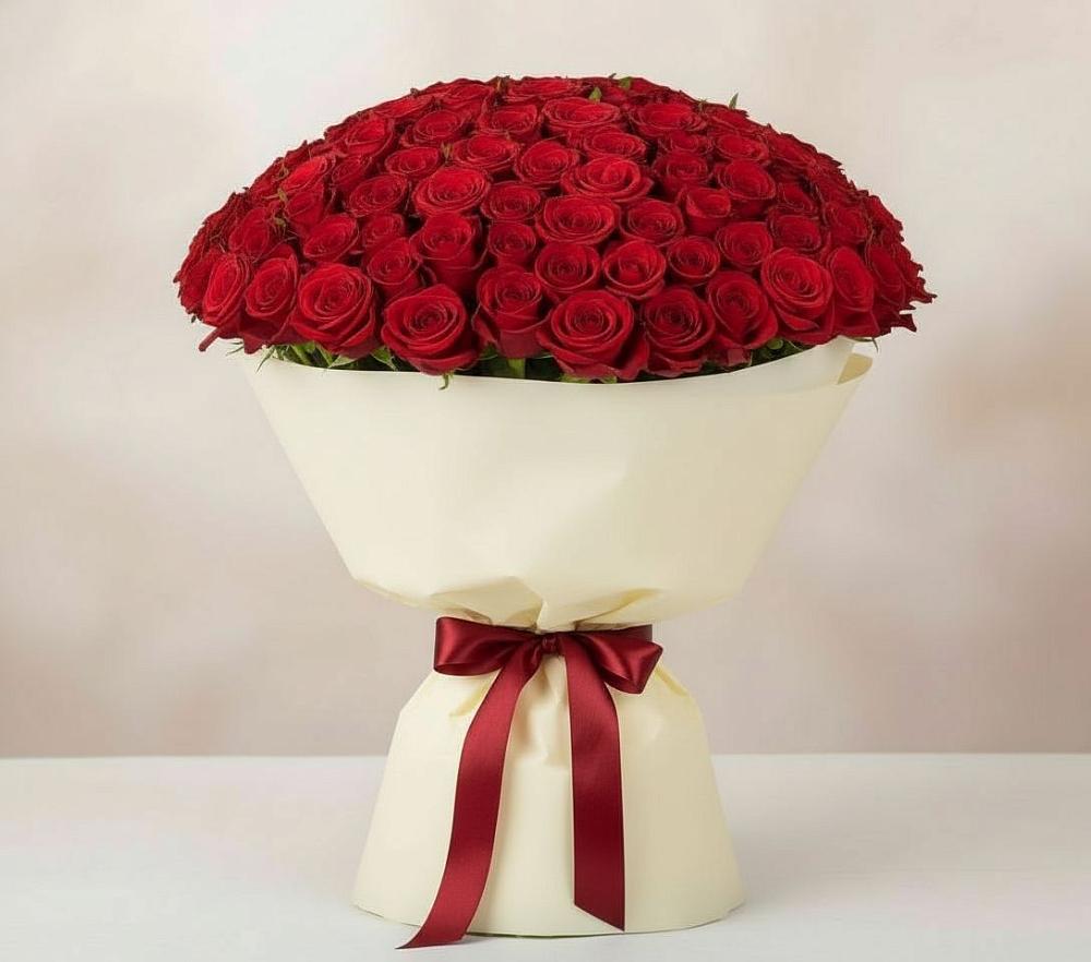 Букет 101 Красная роза Милано в Архангельском Ставропольского края