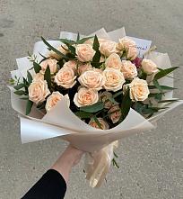 Букет Кремовые розы Латте в Архангельском Ставропольского края
