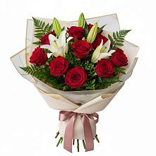 Букет цветов из:  Лилии и Розы в Архангельском Ставропольского края