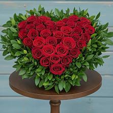 Цветочная композиция из Розы в виде сердца в Архангельском Ставропольского края