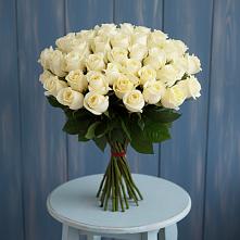 Букет 51 Белая роза Эдлесс Лав в Архангельском Ставропольского края