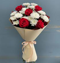 Букет цветов из:  Розы и Хризантемы в Архангельском Ставропольского края