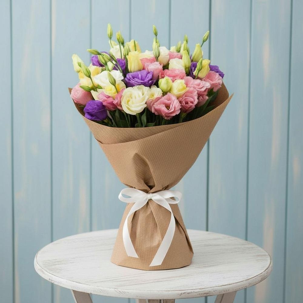 Букет цветов из: Лизиантусы в Архангельском Ставропольского края