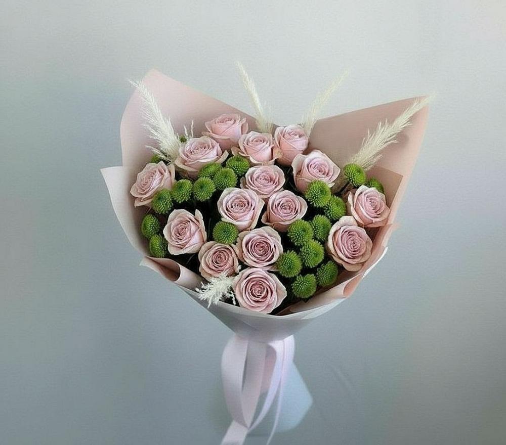 Букет цветов из: Розы и Хризантемы в Архангельском Ставропольского края