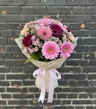 Букет цветов из:  Герберы и Хризантемы в Архангельском Ставропольского края
