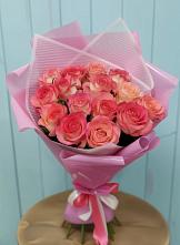 Букет 15 Розовых роз Равель в Архангельском Ставропольского края