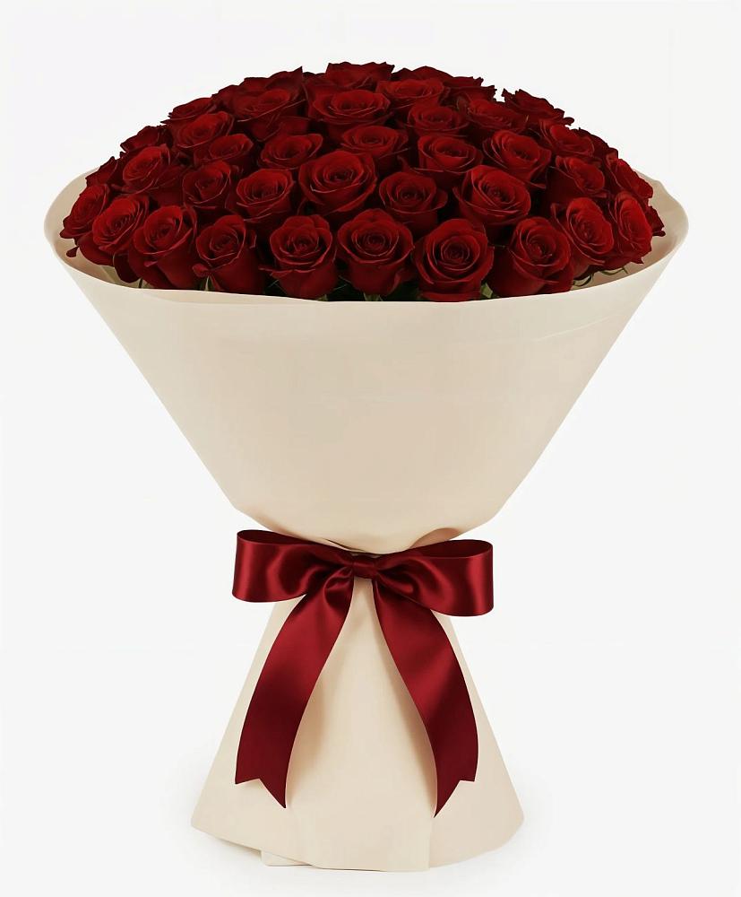 Букет 101 Бордовая роза Блэк Бакарра в Архангельском Ставропольского края