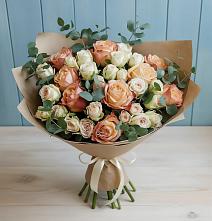Букет цветов из:  Альстромерии и Розы в Архангельском Ставропольского края