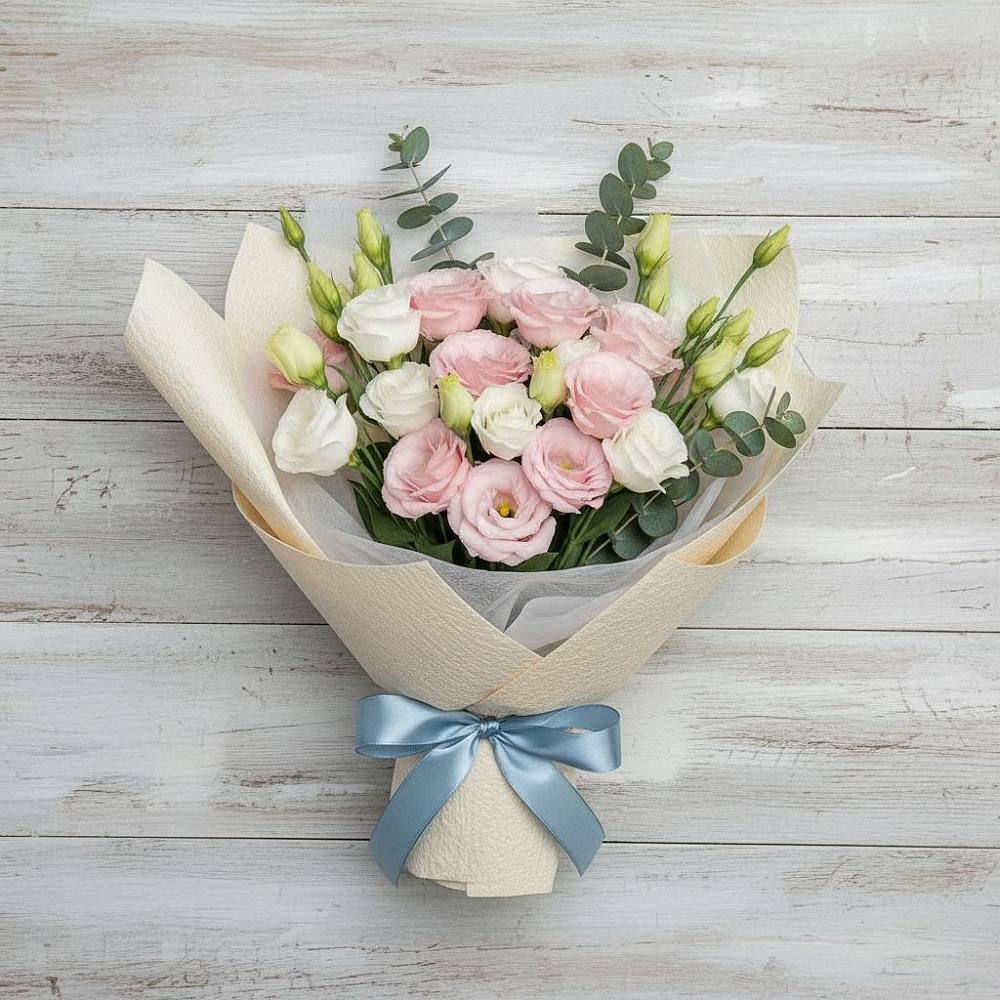 Букет цветов из: Лизиантусы в Архангельском Ставропольского края